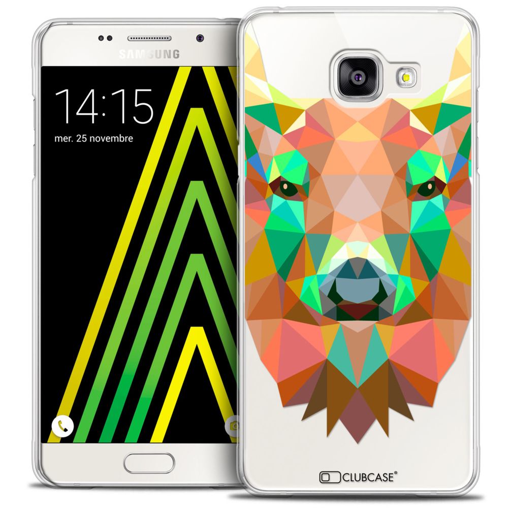 Caseink - Coque Housse Etui Galaxy A5 2016 (A510) [Crystal HD Polygon Series Animal - Rigide - Ultra Fin - Imprimé en France] - Cerf - Coque, étui smartphone