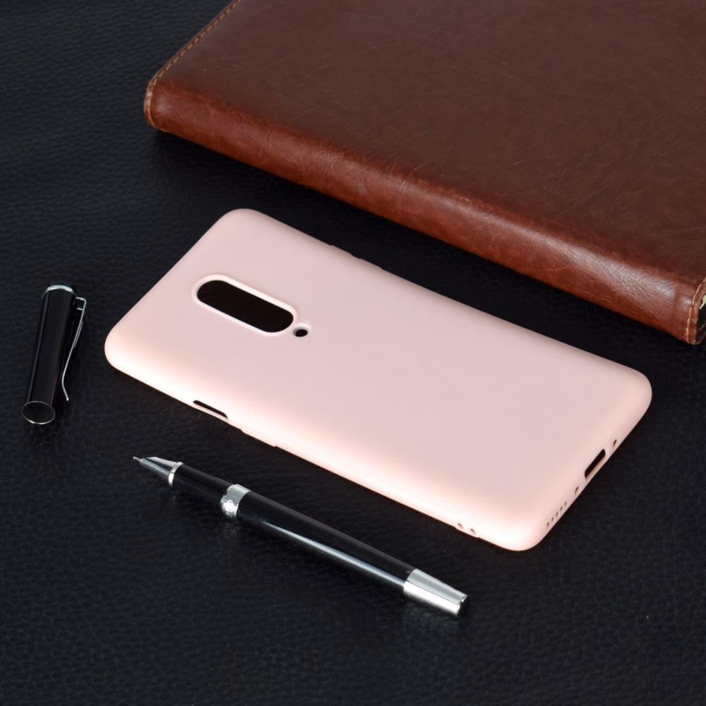 Wewoo - Coque Souple Pour OnePlus 7 Pro Candy Couleur TPU Case Rose - Coque, étui smartphone