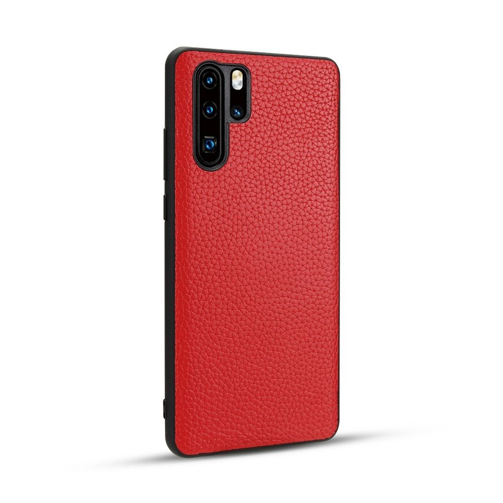 Wewoo - Pour Huawei P30 Pro Lychee Grain Cortex Anti-chute TPU Coque de protection téléphone portable Rouge - Autres accessoires smartphone
