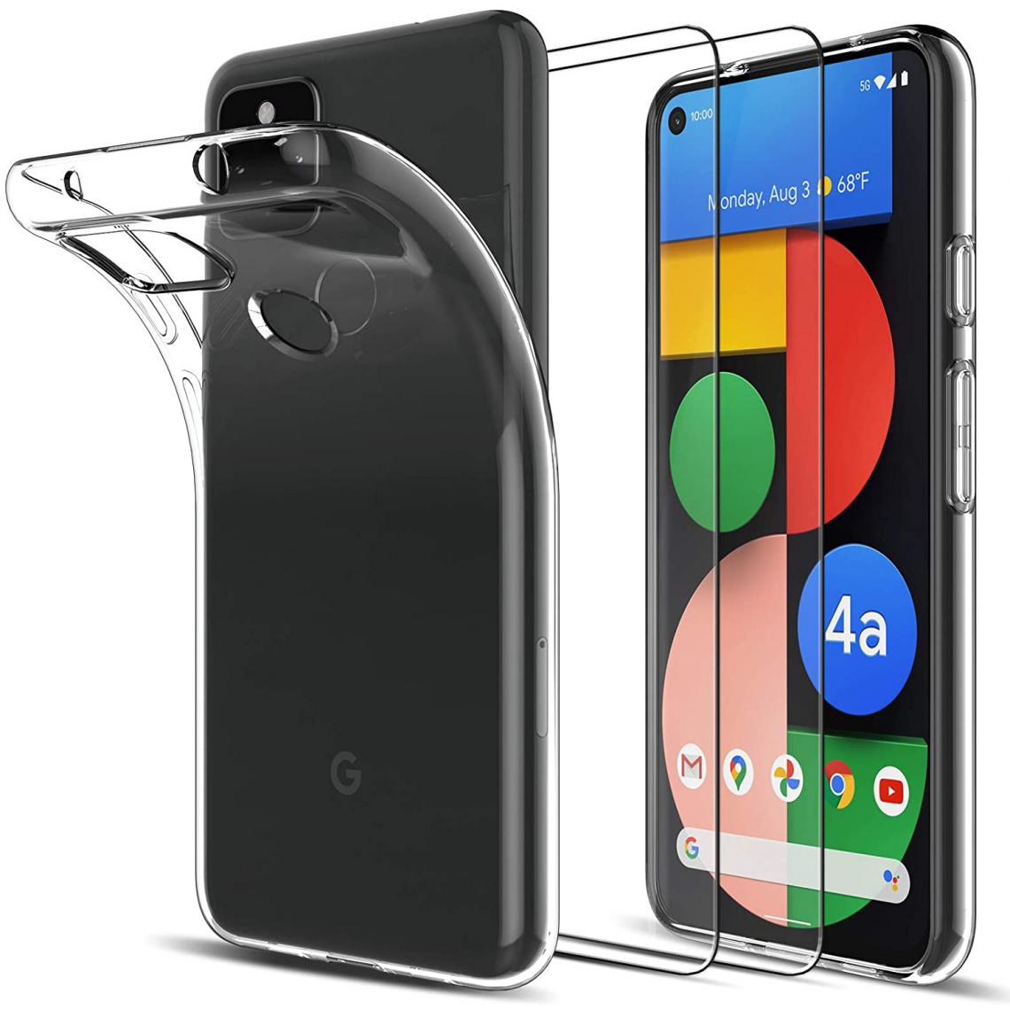 OtterBox - Housse coque pour Google Pixel 4A 5G + 2 Verre Trempé Protection ecran - Autres accessoires smartphone