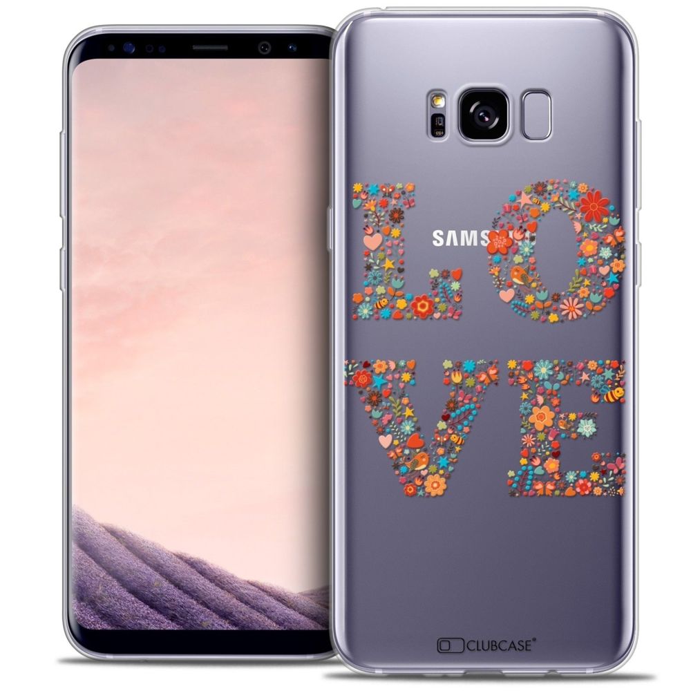 Caseink - Coque Housse Etui Samsung Galaxy S8 (G950) [Crystal Gel HD Collection Summer Design Love Flowers - Souple - Ultra Fin - Imprimé en France] - Coque, étui smartphone