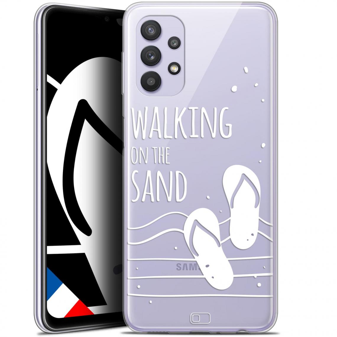 Caseink - Coque Pour Samsung Galaxy A32 5G (6.5 ) [Gel HD Collection Summer Design Walking on the Sand - Souple - Ultra Fin - Imprimé en France] - Coque, étui smartphone