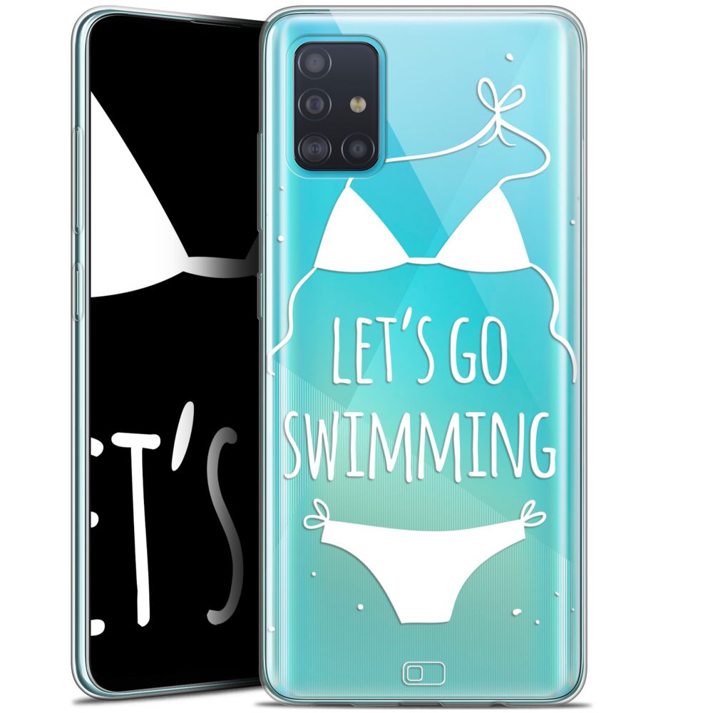 Caseink - Coque Pour Samsung Galaxy A51 (A515) (6.5 ) [Gel HD Collection Summer Design Let's Go Swim - Souple - Ultra Fin - Imprimé en France] - Coque, étui smartphone