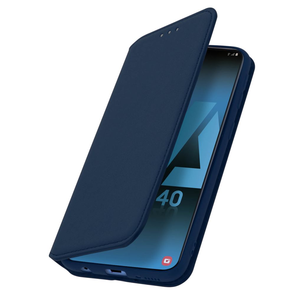 Avizar - Housse Samsung Galaxy A40 Étui Folio Portefeuille Fonction Support bleu nuit - Coque, étui smartphone