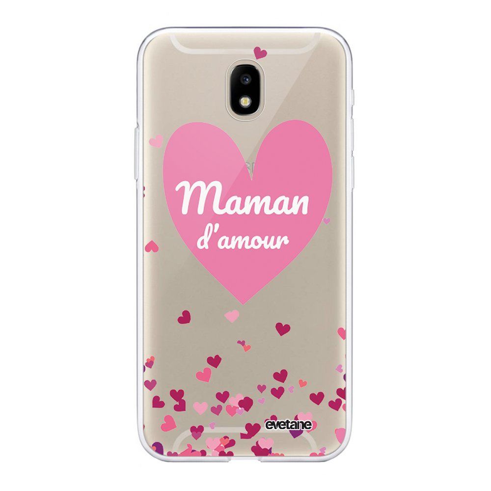 Evetane - Coque Samsung Galaxy J5 2017 transparente Maman d'amour coeurs Ecriture Tendance Design Evetane. - Coque, étui smartphone