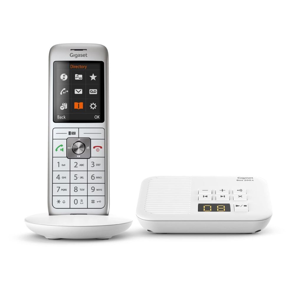 Gigaset - Téléphone sans fil CL660A Solo Blanc - Téléphone fixe filaire