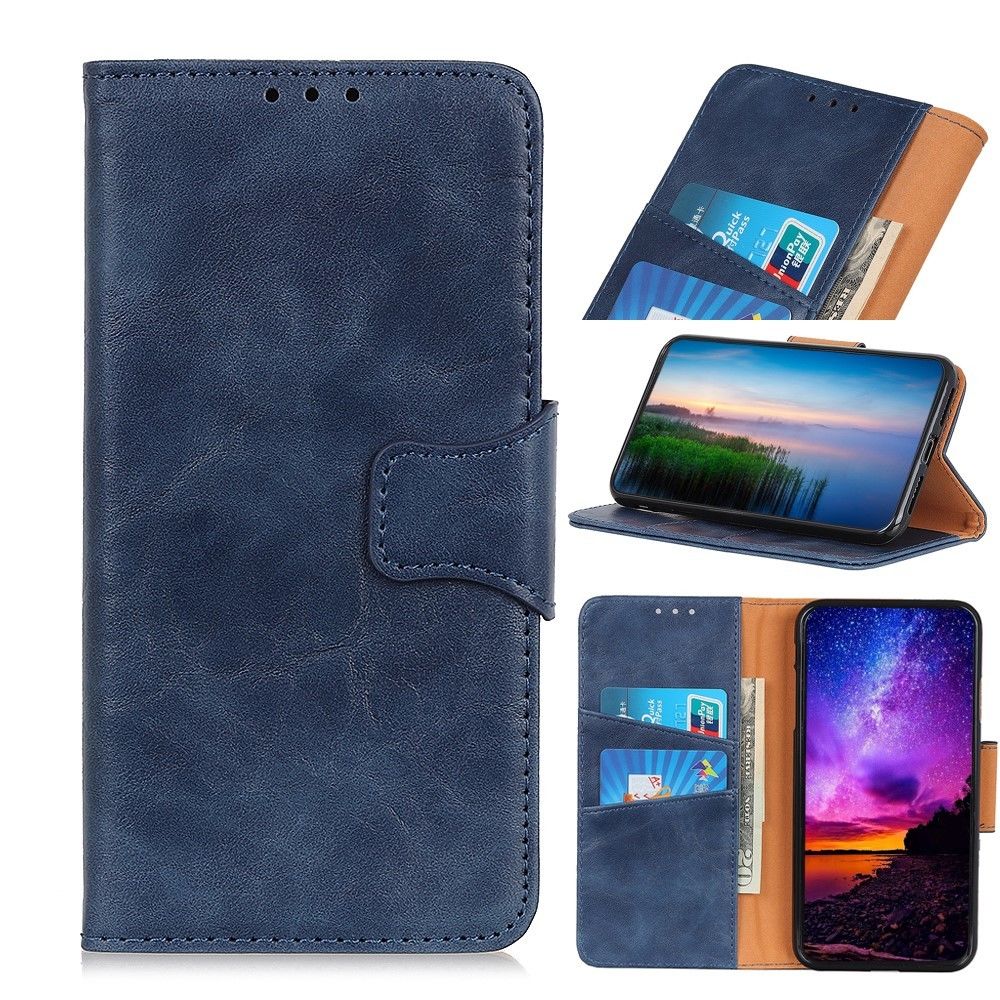 Generic - Etui en PU Cheval fou bleu pour votre Xiaomi Redmi Note 9 - Coque, étui smartphone