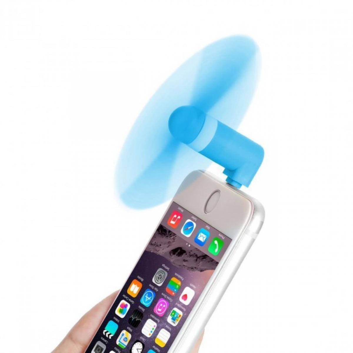 Shot - Mini Ventilateur pour IPHONE 11 Lightning Silencieux APPLE Rafraichie (BLEU) - Autres accessoires smartphone