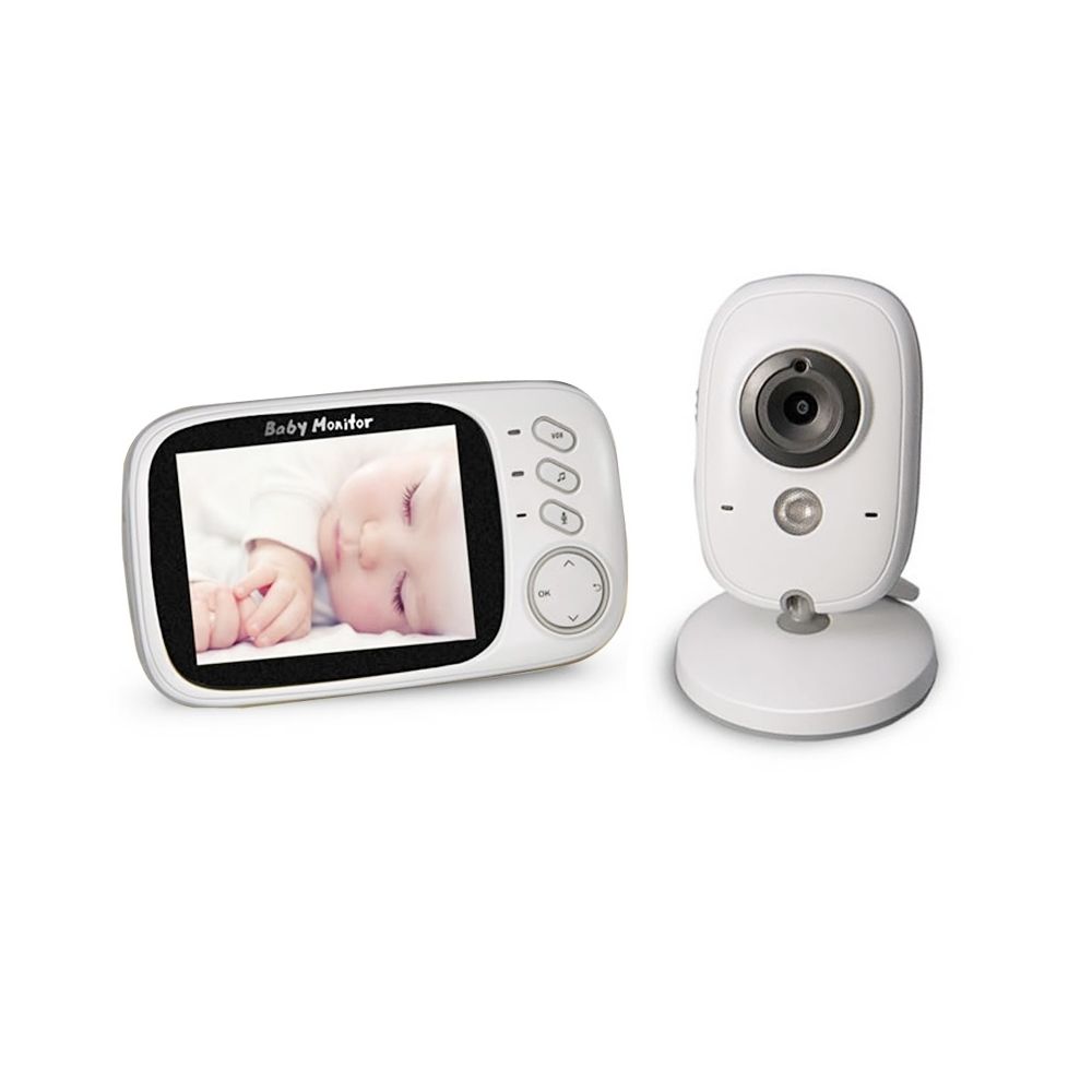 Wewoo - Babyphone vidéo Babycam blanc 3,2 pouces LCD 2.4GHz surveillance sans fil caméra bébé moniteur, soutien à deux voies Talk Back, vision nocturne - Babyphone connecté