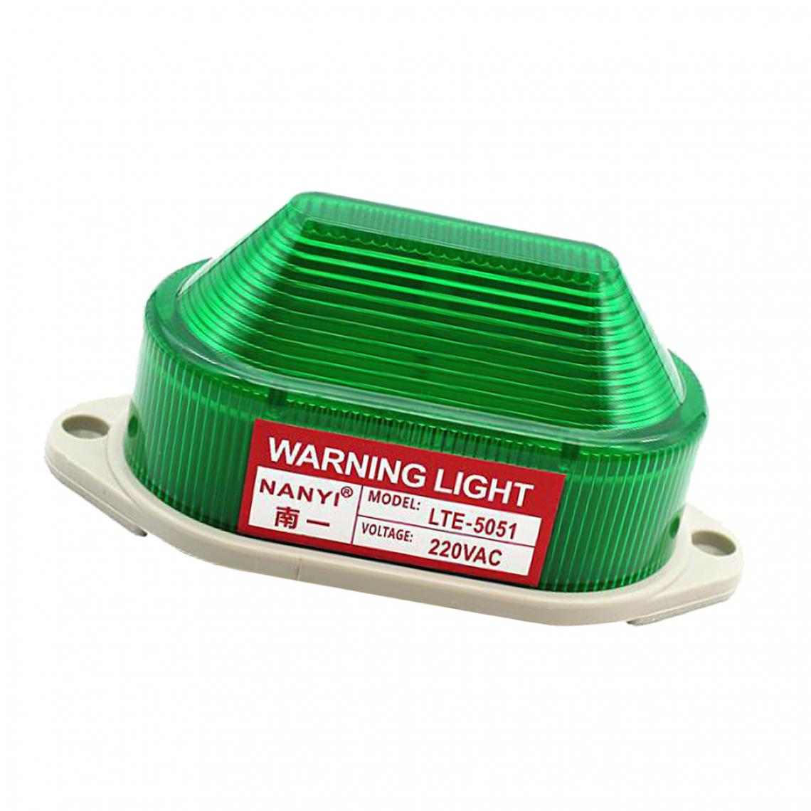 marque generique - lampe de signalisation clignotante verte d'avertissement de signal stroboscopique de phare, ac220v - Stroboscopes