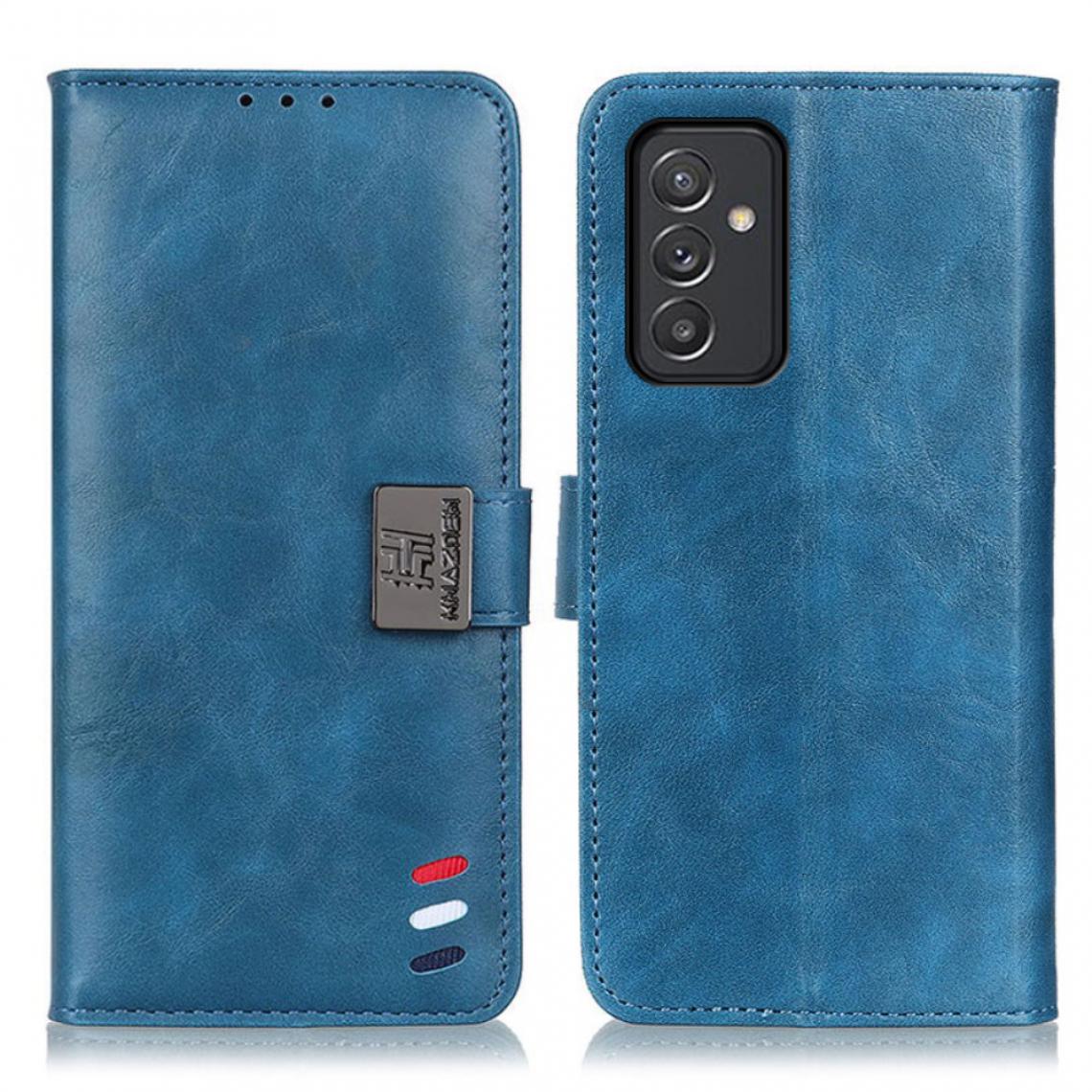 Other - Etui en PU Tresse tricolore avec support bleu pour votre Samsung Galaxy A82 5G - Coque, étui smartphone