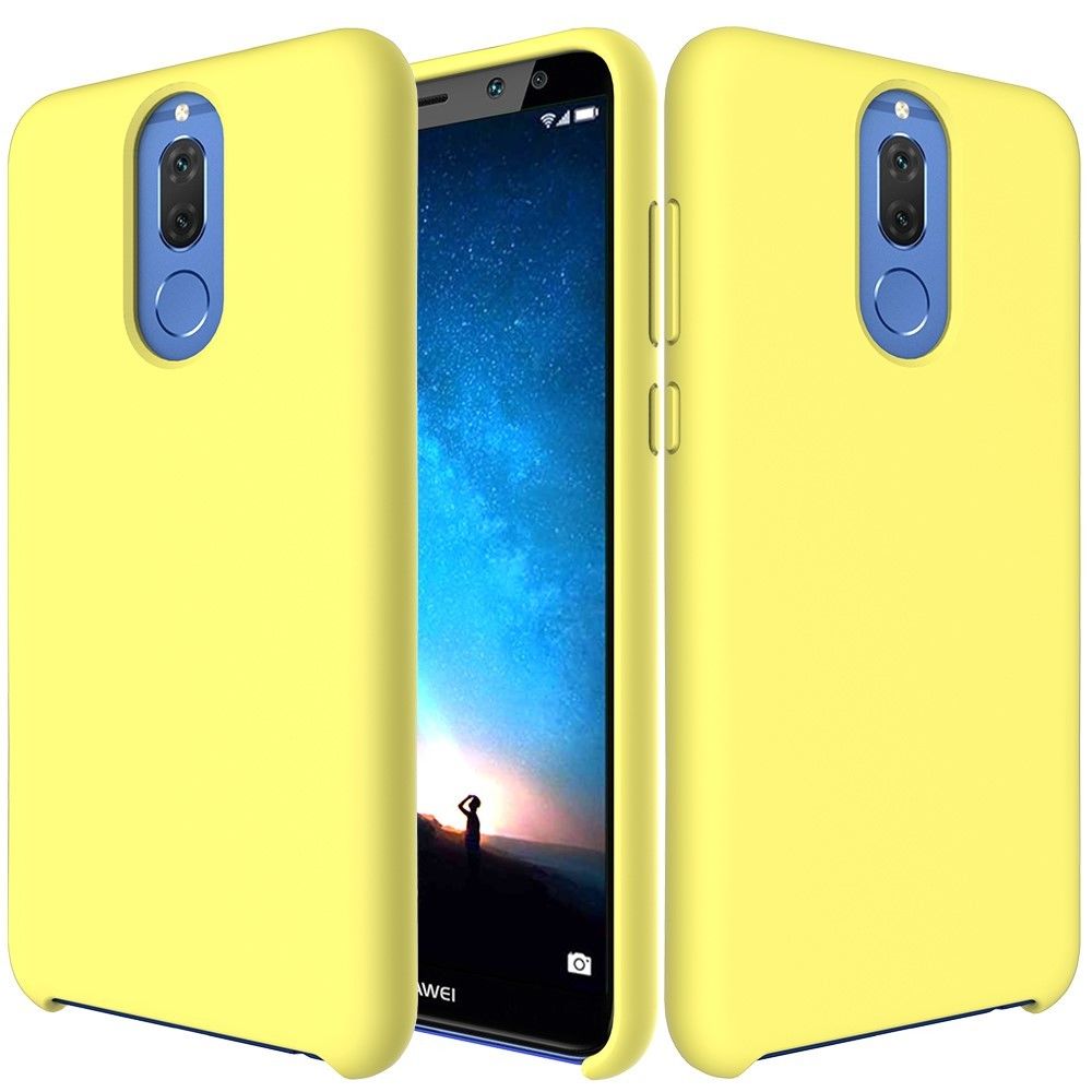 marque generique - Coque en silicone liquide enroulé sur les bords jaune pour votre Huawei Mate 10 Lite - Autres accessoires smartphone
