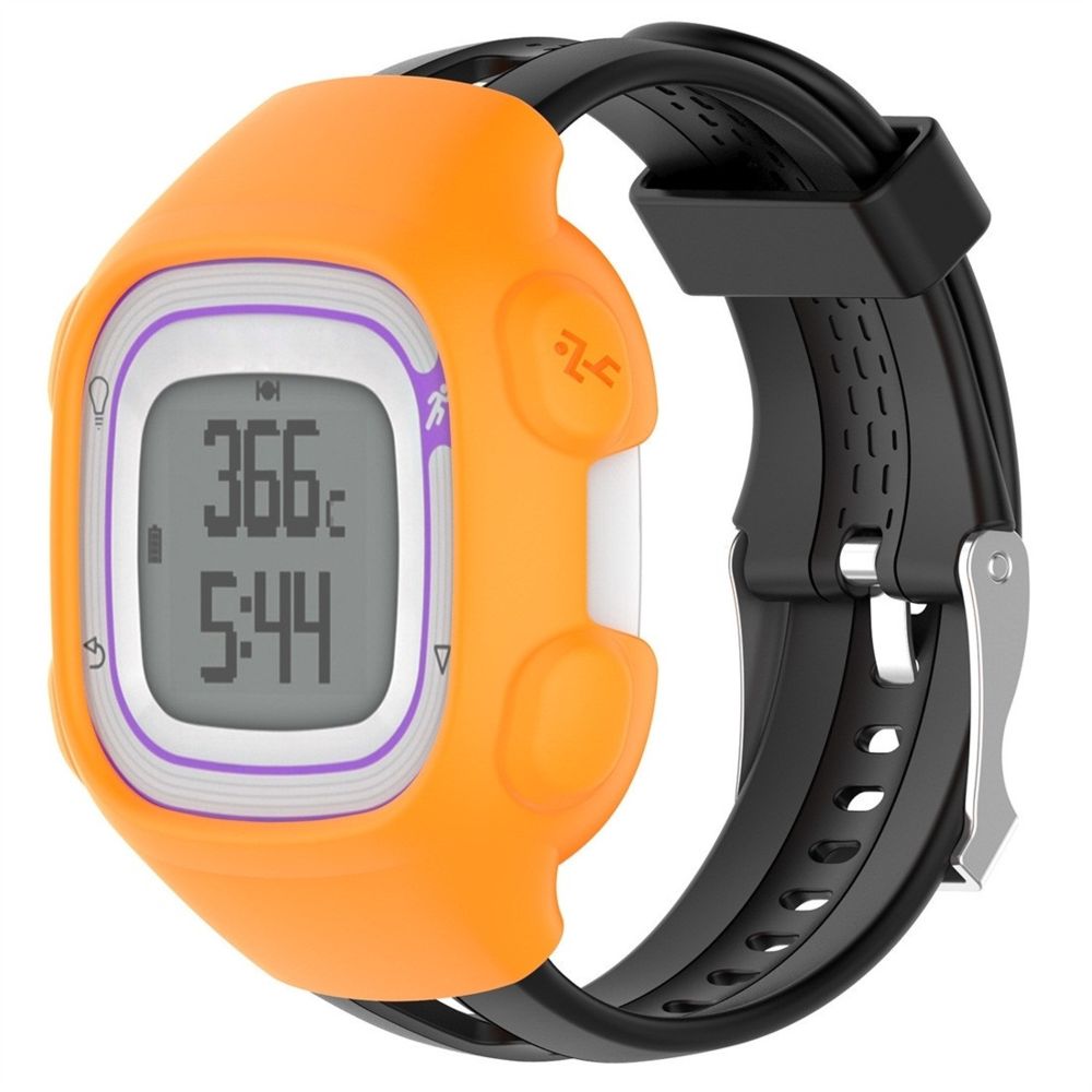 Wewoo - Boîtier de montre Étui de protection en silicone Smart Watch pour Garmin Forerunner 10/15 Orange - Accessoires montres connectées