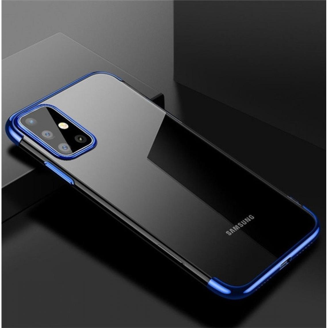 Shot - Coque Silicone Bord pour "SAMSUNG Galaxy S20 Ultra" Bumper Fine Transparente (BLEU) - Coque, étui smartphone