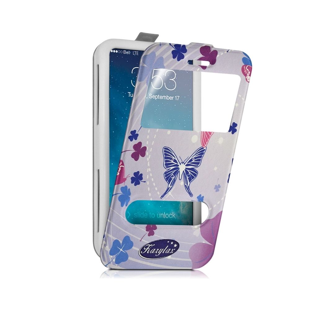 Karylax - Etui Coque Silicone S-View Motif HF13 Universel XL pour Samsung Galaxy Note 3 - Autres accessoires smartphone
