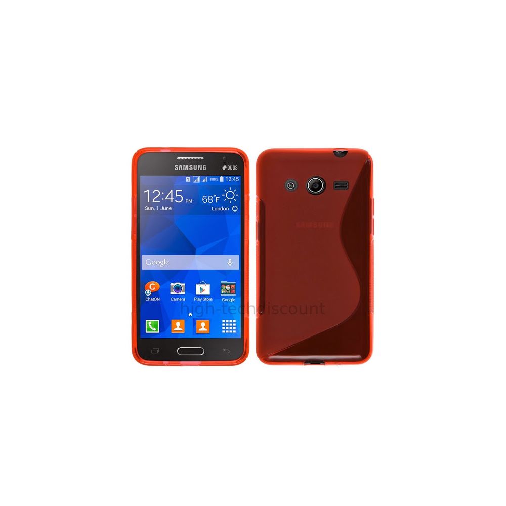 Htdmobiles - Housse etui coque pochette silicone gel fine pour Samsung G355H Galaxy Core 2 + film ecran - ROUGE - Autres accessoires smartphone