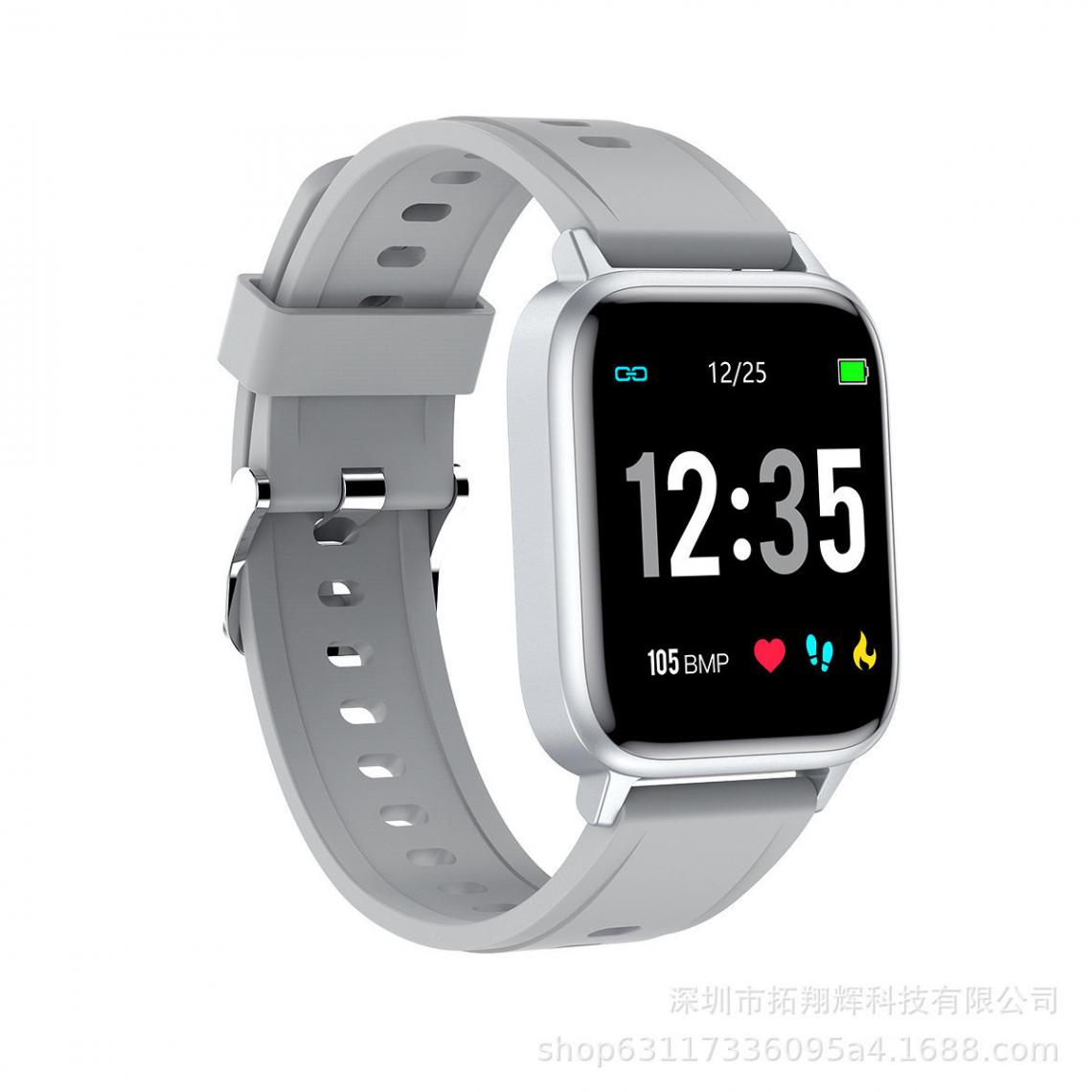 Chronotech Montres - Chronus Smartwatch with Sport Watch with Pedometer Calories Colored Screen Smart Bracelet(Gray) - Montre connectée