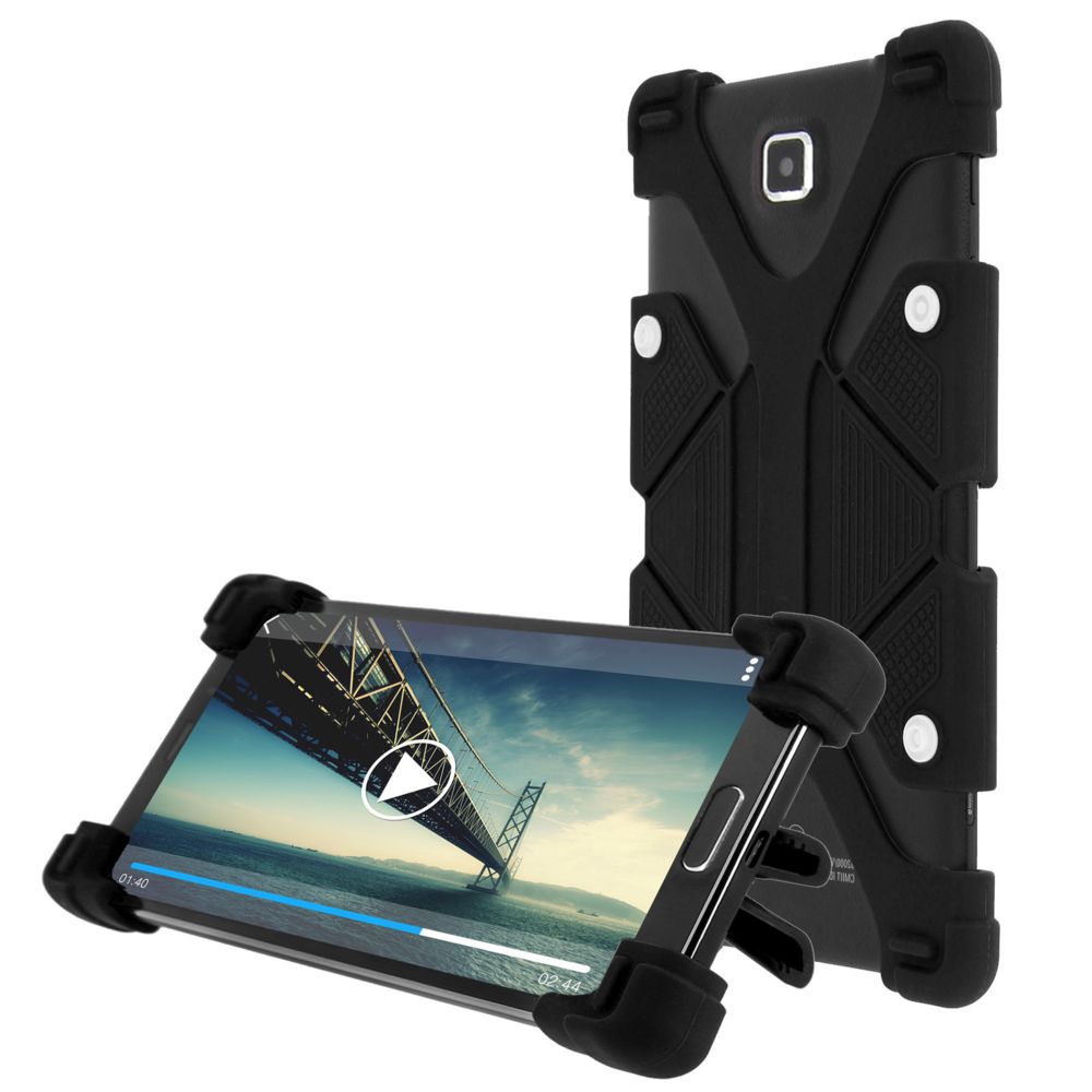 Avizar - Coque smartphone 3.8 à 4.7 pouces Universel Bumper Silicone noir Mode Support - Coque, étui smartphone