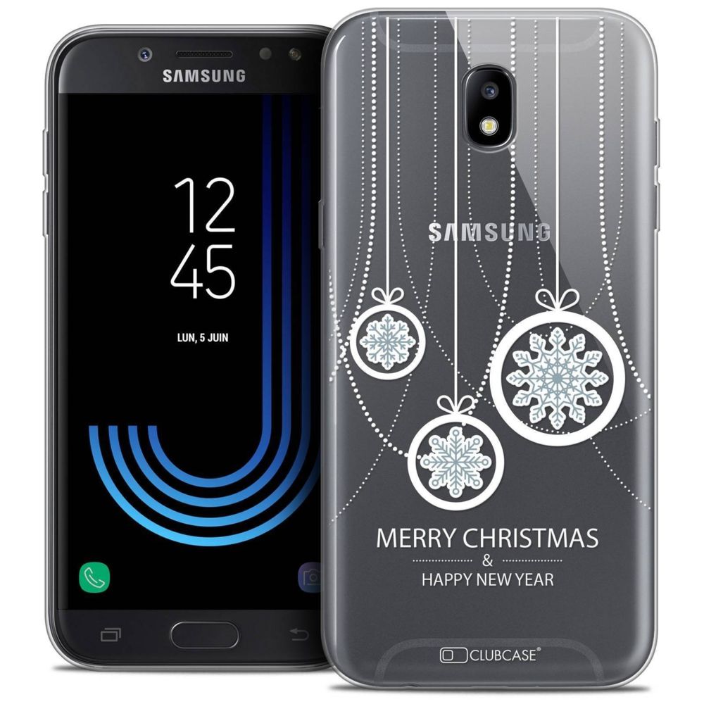 Caseink - Coque Housse Etui Samsung Galaxy J7 2017 J730 (5.5 ) [Crystal Gel HD Collection Noël 2017 Design Christmas Balls - Souple - Ultra Fin - Imprimé en France] - Coque, étui smartphone