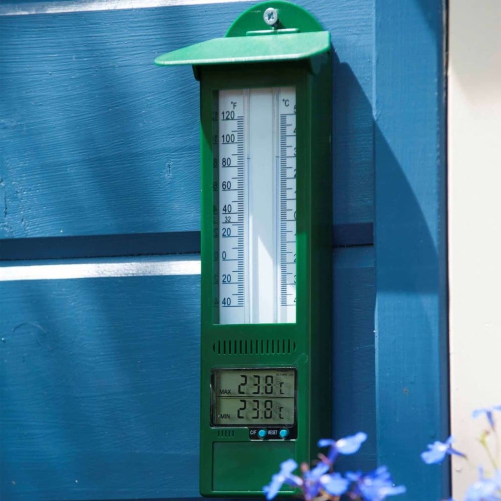 Icaverne - Icaverne - Dispositifs de prévisions météorologiques et stations météo gamme Thermomètre numérique min-max d'extérieur 9,5x2,5x24 cm - Météo connectée