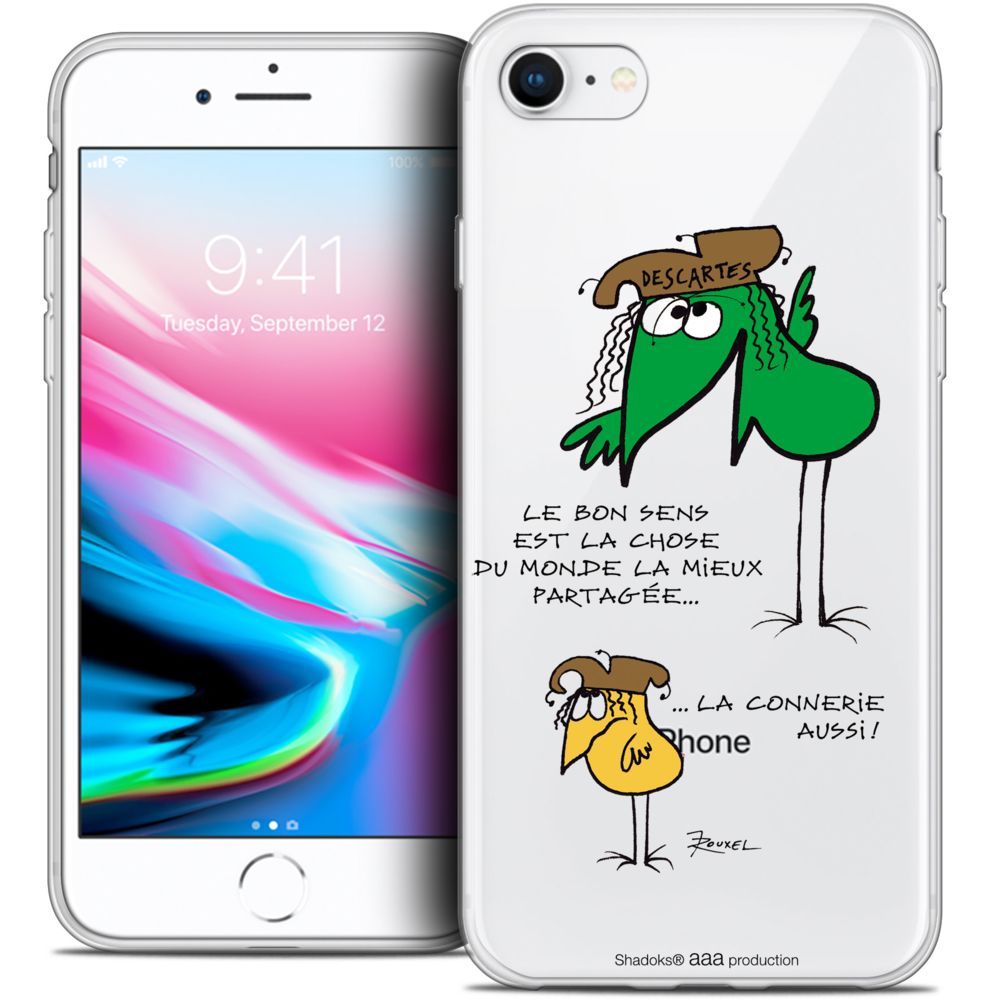 Caseink - Coque Housse Etui Apple iPhone 7 (4.7 ) [Crystal Gel HD Collection Les Shadoks ? Design Le Partage - Souple - Ultra Fin - Imprimé en France] - Coque, étui smartphone