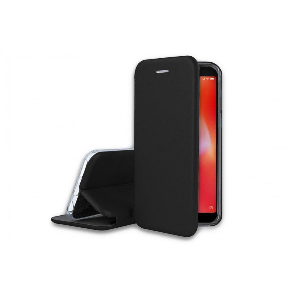 Ibroz - Ibroz Etui Folio Cover noir en cuir pour Xiaomi REDMI 6A - Autres accessoires smartphone
