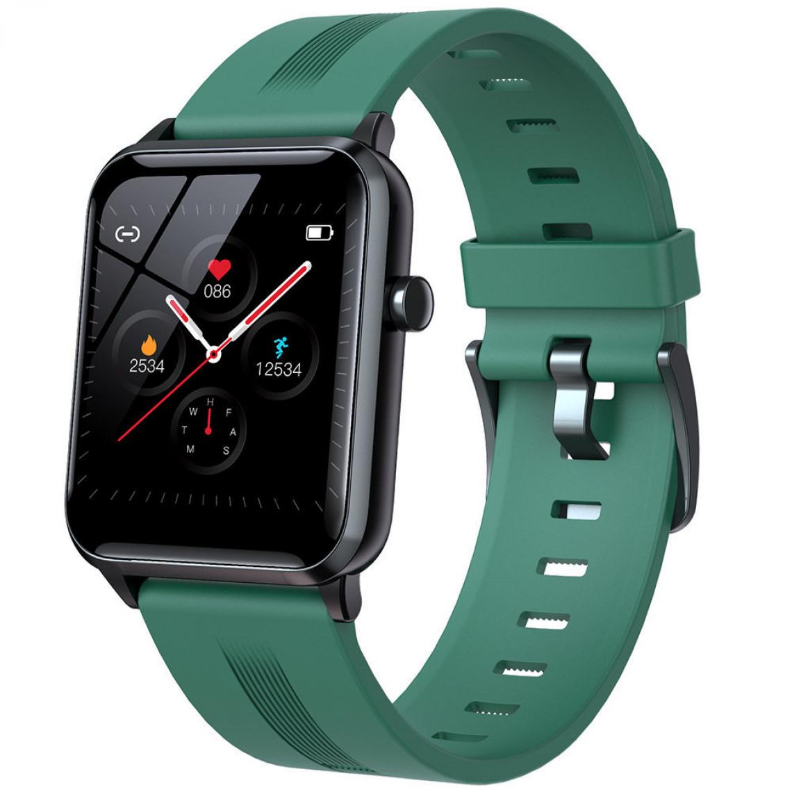 Chronotech Montres - Chronus Smart Watch Fitness Trackers, 1.4 inch Touch Screen Watch Women Men Sleep Tracker IP68 Waterproof Sport Watch (Green) - Montre connectée