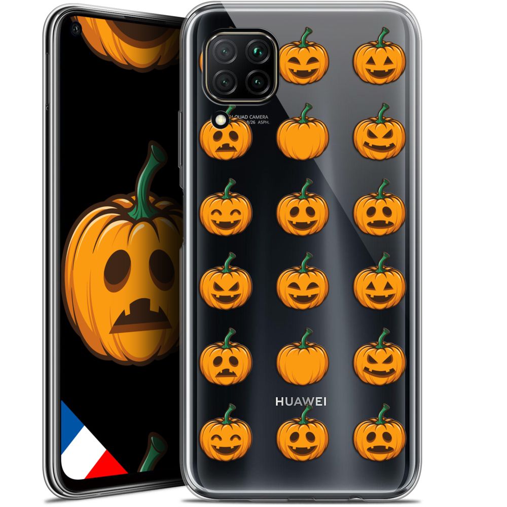 Caseink - Coque Pour Huawei P40 Lite (6.4 ) [Gel HD Collection Halloween Design Smiley Citrouille - Souple - Ultra Fin - Imprimé en France] - Coque, étui smartphone