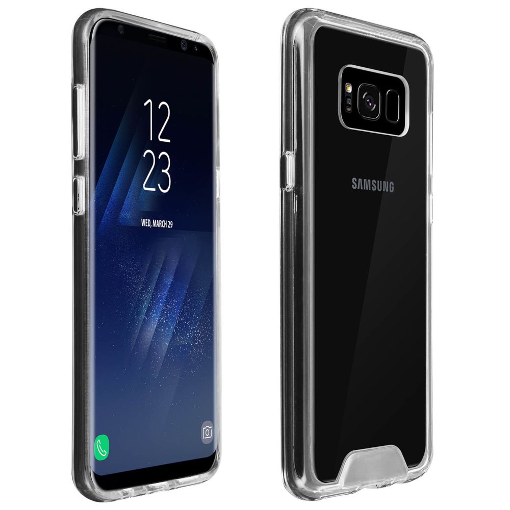 Avizar - Coque Samsung Galaxy S8 Plus Coque Cristal Bi-matière - Transparent - Coque, étui smartphone