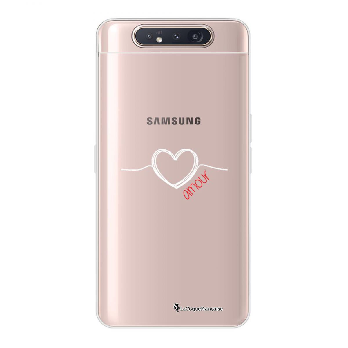 La Coque Francaise - Coque Samsung Galaxy A80 360 intégrale transparente Coeur Blanc Amour Tendance La Coque Francaise. - Coque, étui smartphone