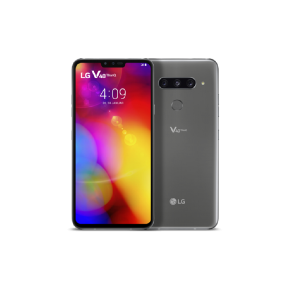 LG - LG V40 ThinQ (Platinum Gray) - Smartphone Android