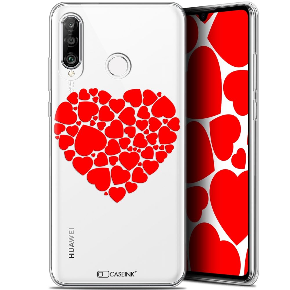 Caseink - Coque Pour Huawei P30 Lite (6.2 ) [Gel HD Collection Love Saint Valentin Design Coeur des Coeurs - Souple - Ultra Fin - Imprimé en France] - Coque, étui smartphone