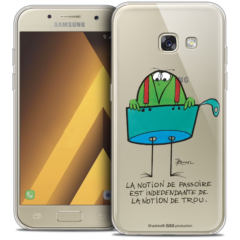 Caseink - Coque Housse Etui Samsung Galaxy A7 2017 A700 (5.7 ) [Crystal Gel HD Collection Les Shadoks ? Design La Passoire - Souple - Ultra Fin - Imprimé en France] - Coque, étui smartphone