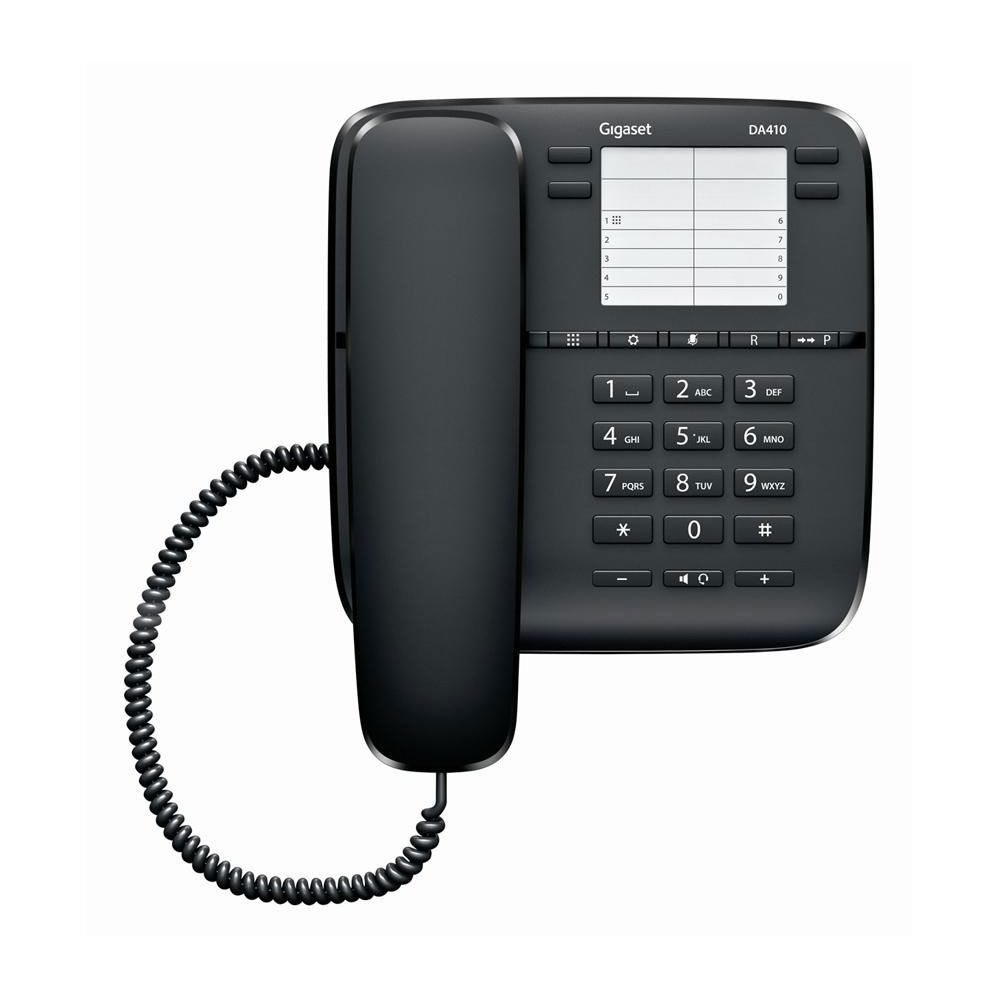 Gigaset - Téléphone DA410 - Noir - Téléphone fixe filaire