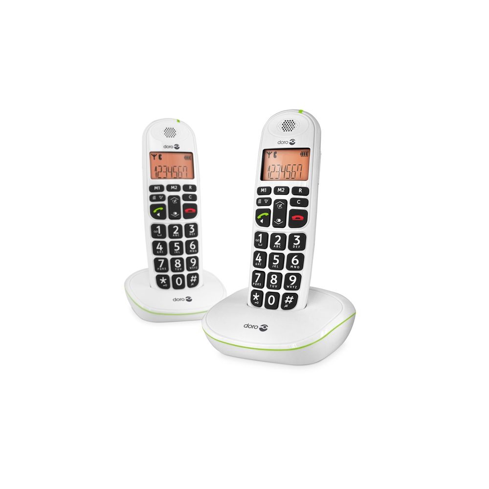 Doro - Doro PhoneEasy 100W Duo Blanc - Téléphone fixe-répondeur