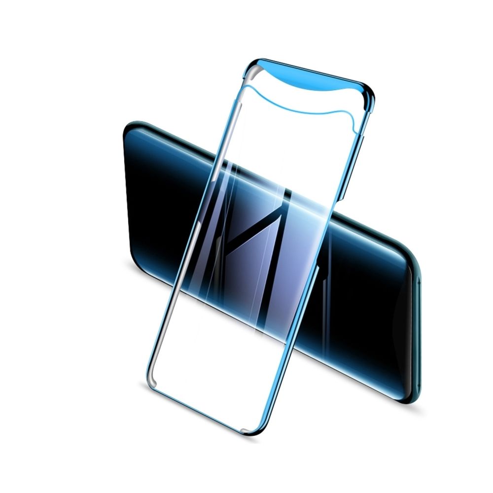 Wewoo - Coque Étui transparent pour galvanoplastie pour OPPO Find X (bleu) - Coque, étui smartphone