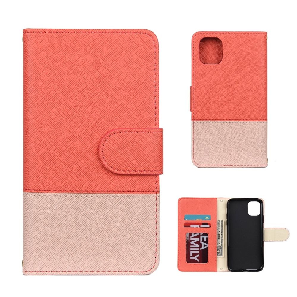 Wewoo - Coque Pour iPhone 11 Étui à rabat en cuir avec support et cadre photo emplacements cartes et portefeuille rose rouge - Coque, étui smartphone