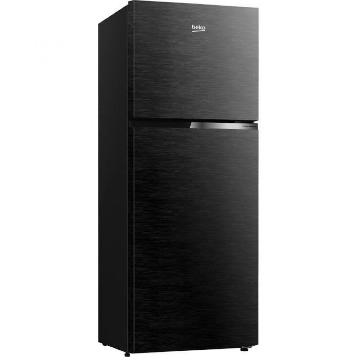 Beko - BEKO RDNT401I30WBN - Réfrigérateur double porte pose libre 375L (277+98L) - Froid ventilé - L66x H172cm - Noir ébene - Réfrigérateur