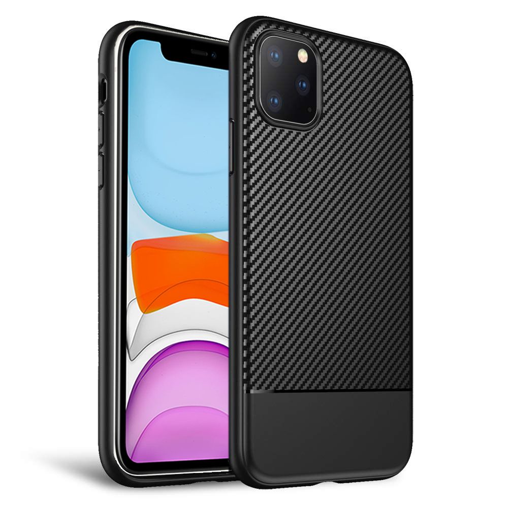 Xeptio - Coque brossée noire Apple iPhone 11 PRO 5,8 pouces NEW Carbon Fiber Antichoc Nouvel iPhone 11 PRO 5.8 2019 - Protection écran smartphone