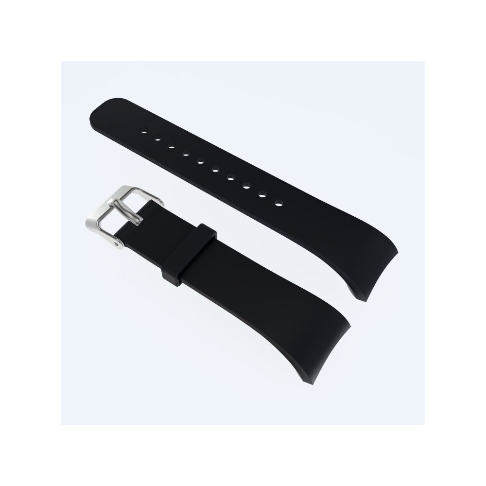 Wewoo - Bracelet de montre en cuir couleur unie pour Galaxy Gear Fit2 R360 (Noir) - Bracelet connecté