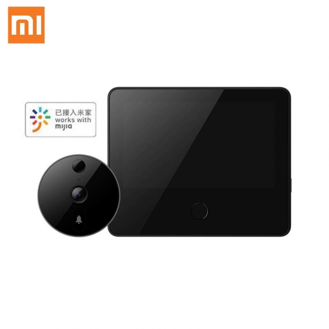 Universal - Xiaomi Mi Home Smart Cat Eye Door Mirror Camera Door Bell Universal(Le noir) - Sonnette et visiophone connecté