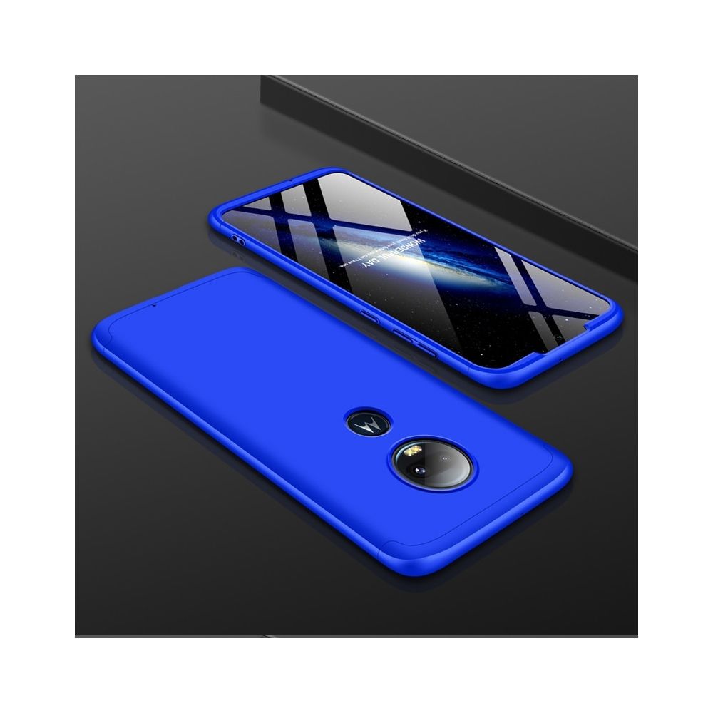 Wewoo - Coque Rigide Étui pour PC à couverture intégrale à trois étages Motorola G7 bleu - Coque, étui smartphone