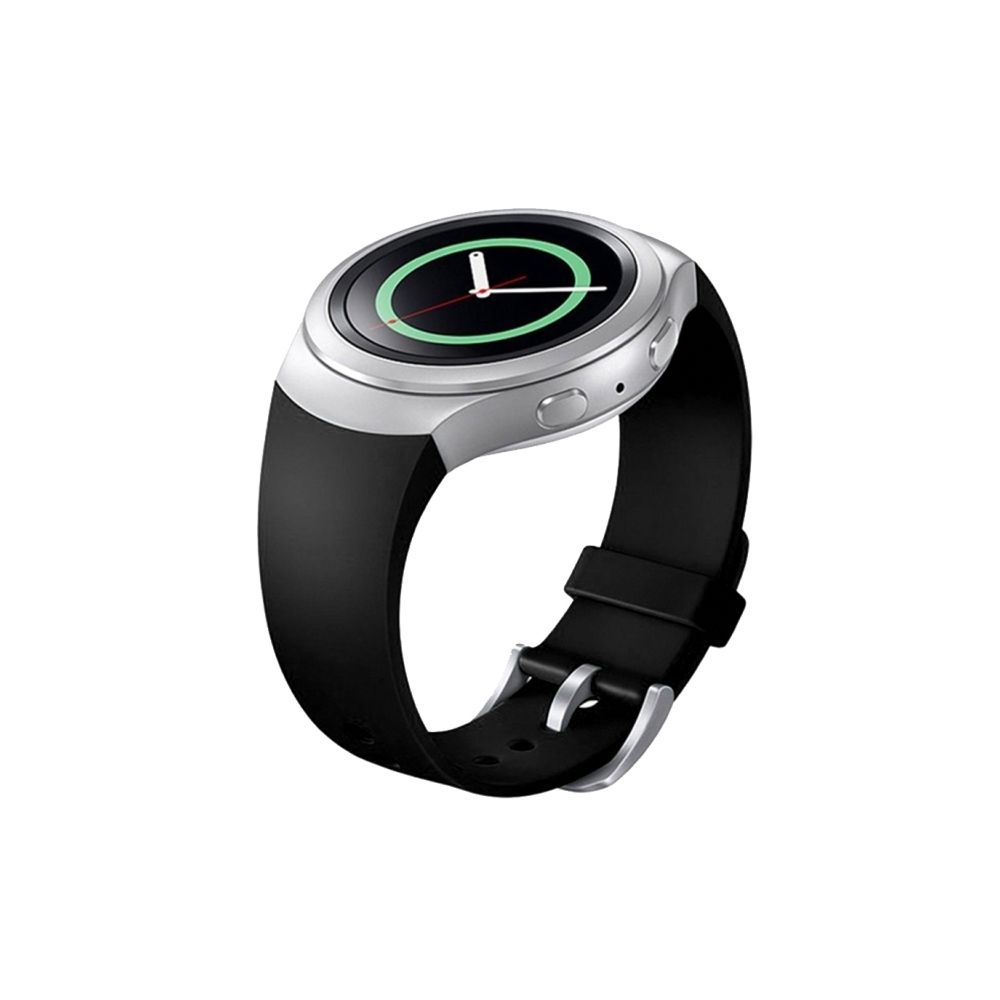 Wewoo - Bracelet noir pour Samsung Gear S2 Montre Solide Couleur en Silicone - Bracelet connecté
