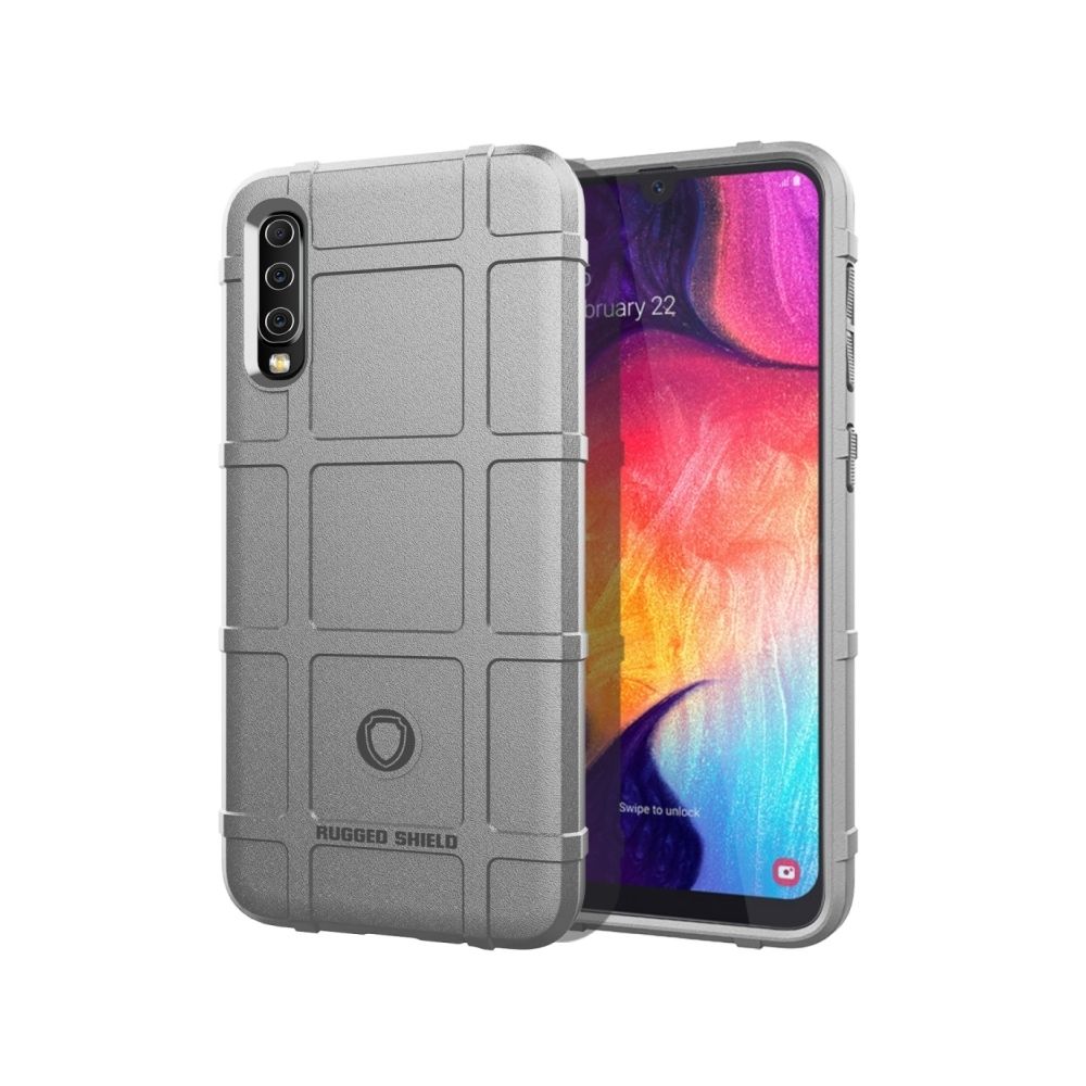 Wewoo - Coque Housse de protection en silicone, à couverture totale et à l'épreuve des chocs, pour le Galaxy A50 (grise) - Coque, étui smartphone