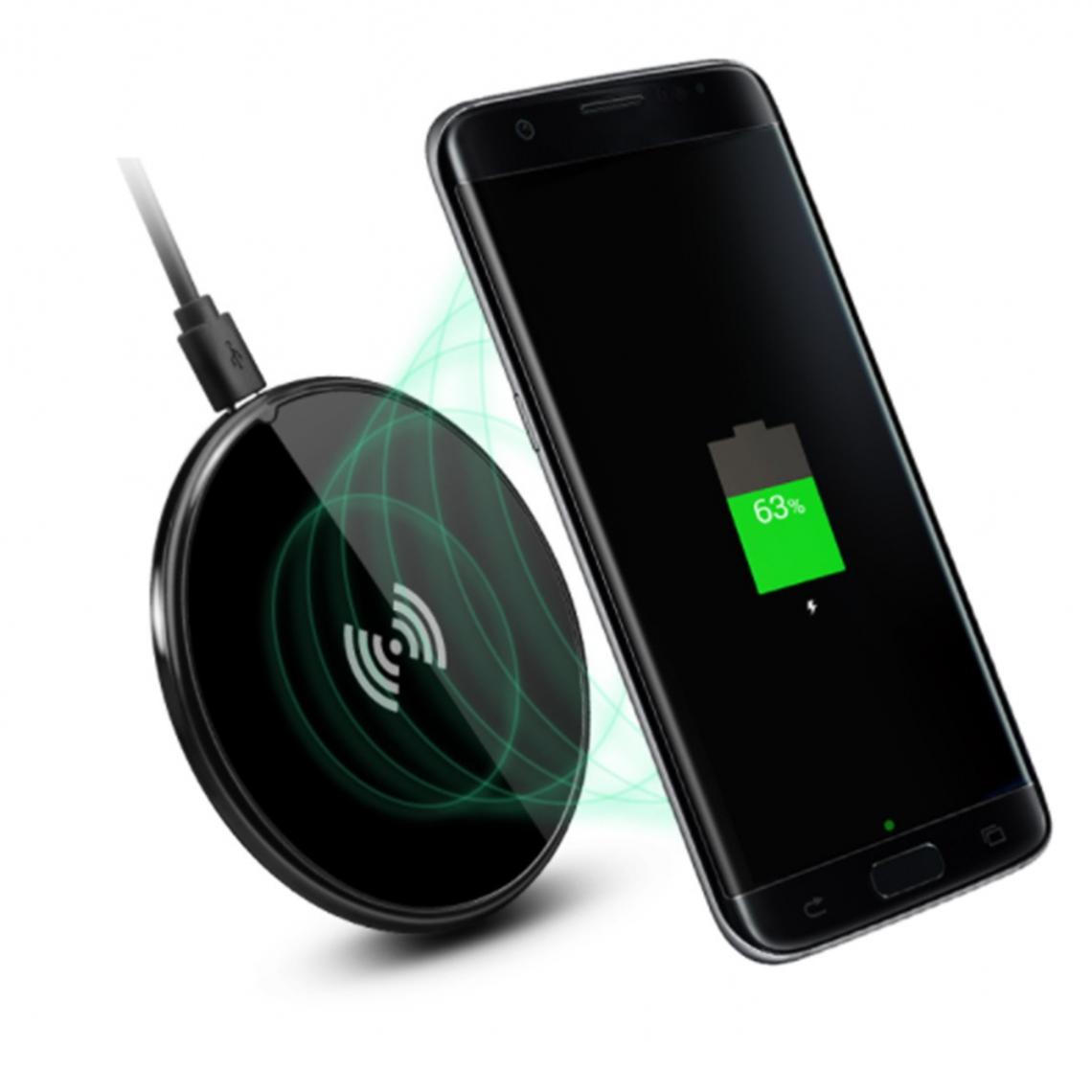 Shot - Chargeur sans Fil pour HUAWEI Mate 30 Pro Smartphone Induction QI Ultra Plat Bureau (NOIR) - Chargeur secteur téléphone