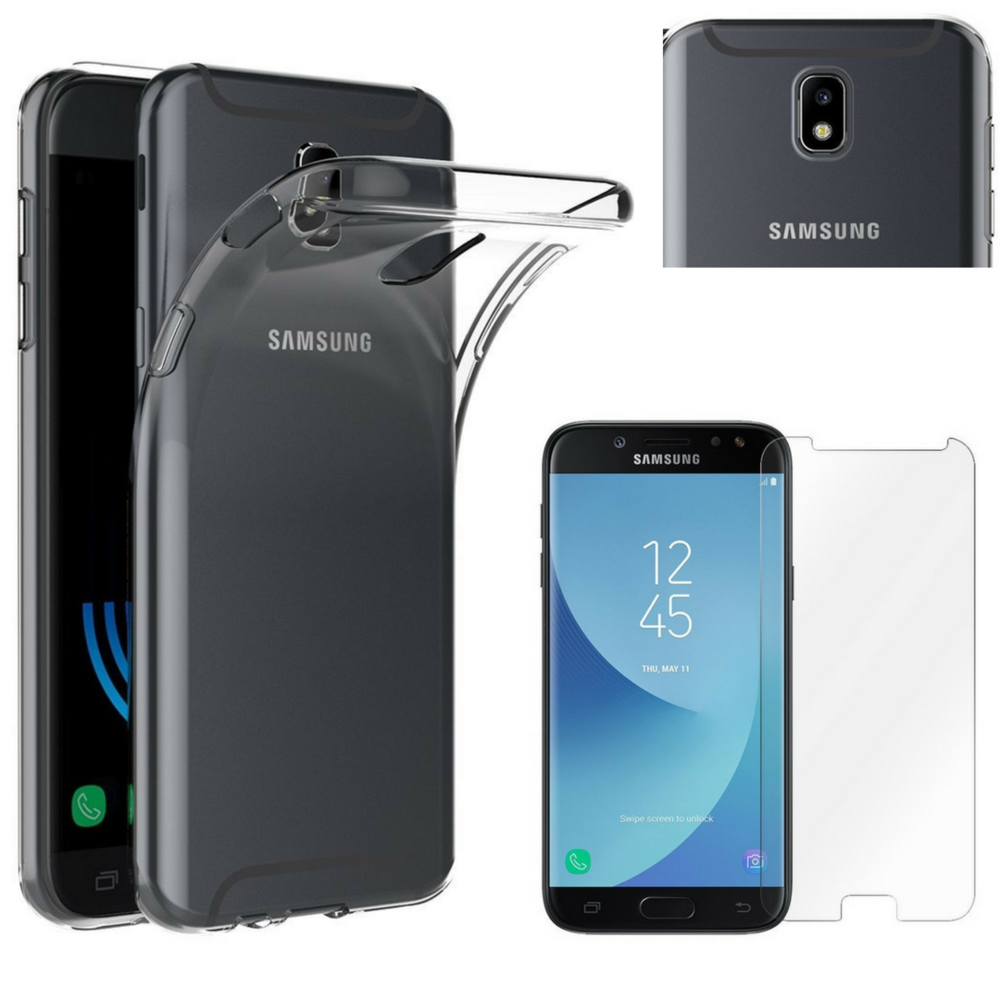 Phonillico - Coque TPU Silicone pour Samsung Galaxy J5 2017 SM-J530 + Verre Trempé Film Protection Ecran [Phonillico®] - Coque, étui smartphone