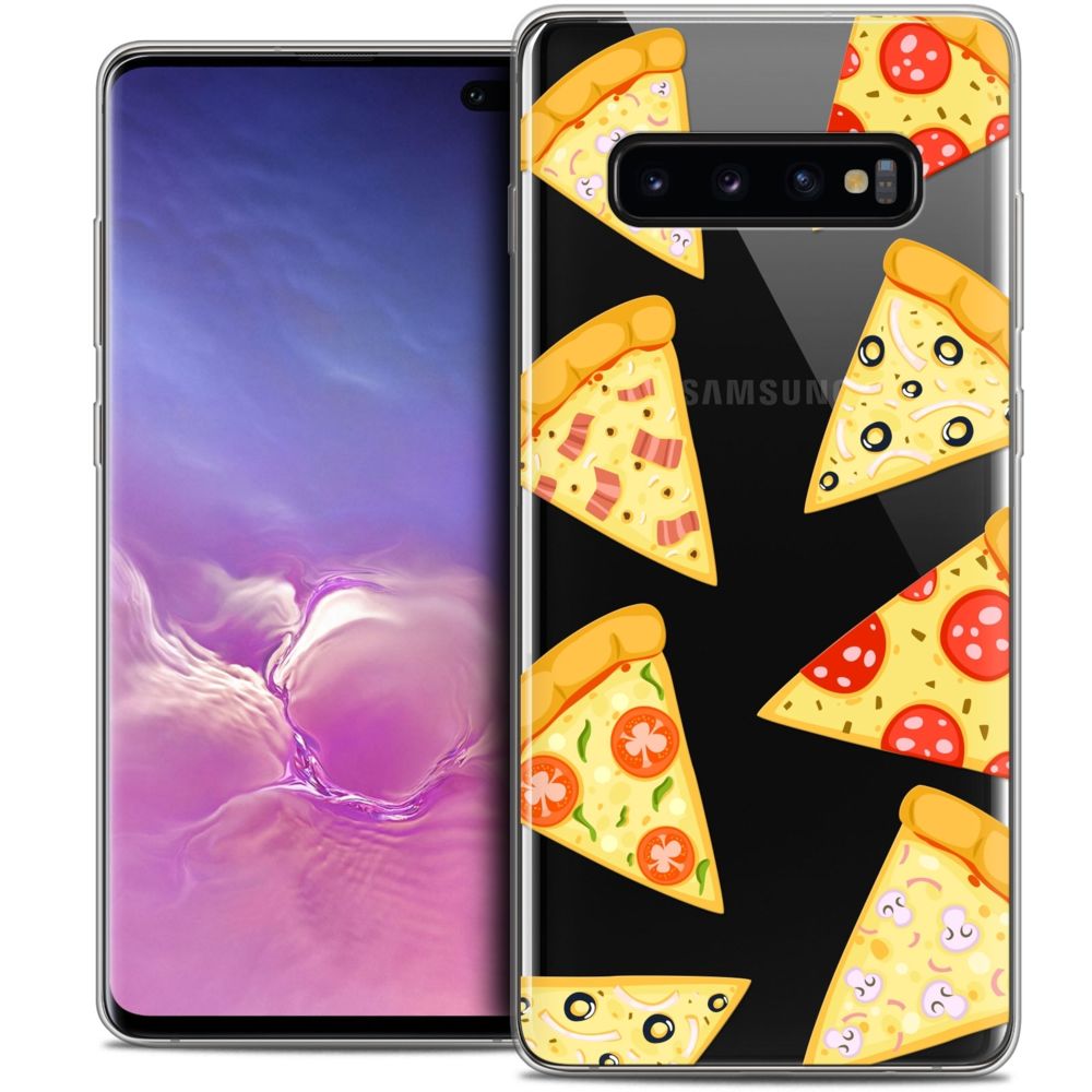 Caseink - Coque Housse Etui Pour Samsung Galaxy S10+ (6.4 ) [Crystal Gel HD Collection Foodie Design Pizza - Souple - Ultra Fin - Imprimé en France] - Coque, étui smartphone