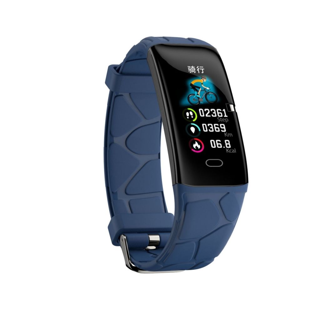 Wewoo - Bracelet connecté E58 Écran couleur IPS de 0,96 pouce Smartwatch IP67 imperméablerappel d'appel à l'assistance / surveillance de la fréquence cardiaque / de la pression artérielle / du sommeil / Oxymètre bleu - Bracelet connecté