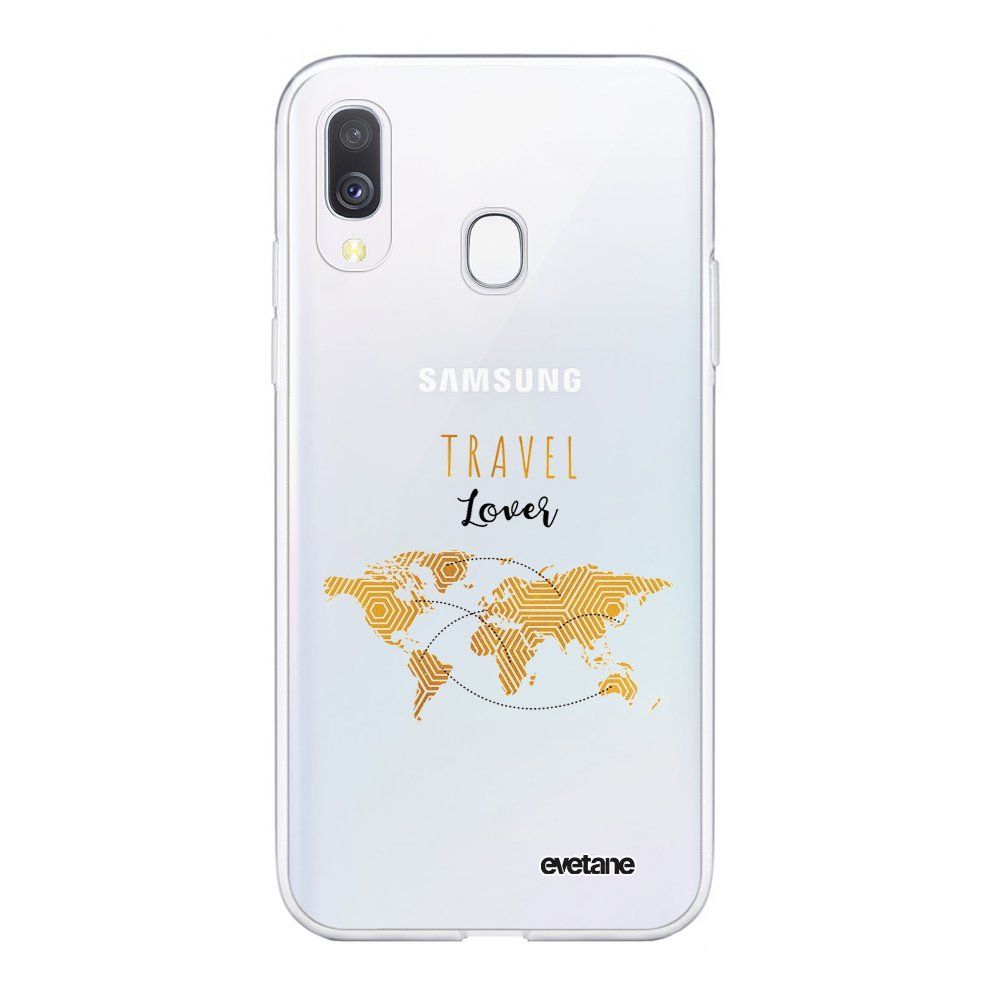 Evetane - Coque Samsung Galaxy A20e souple transparente Travel Lover Motif Ecriture Tendance Evetane. - Coque, étui smartphone