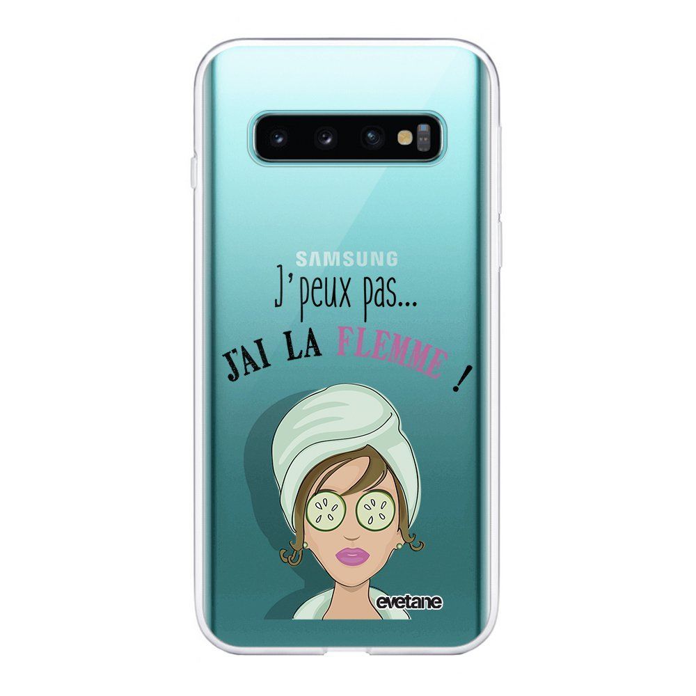 Evetane - Coque Samsung Galaxy S10 360 intégrale transparente J'ai La Flemme Ecriture Tendance Design Evetane. - Coque, étui smartphone
